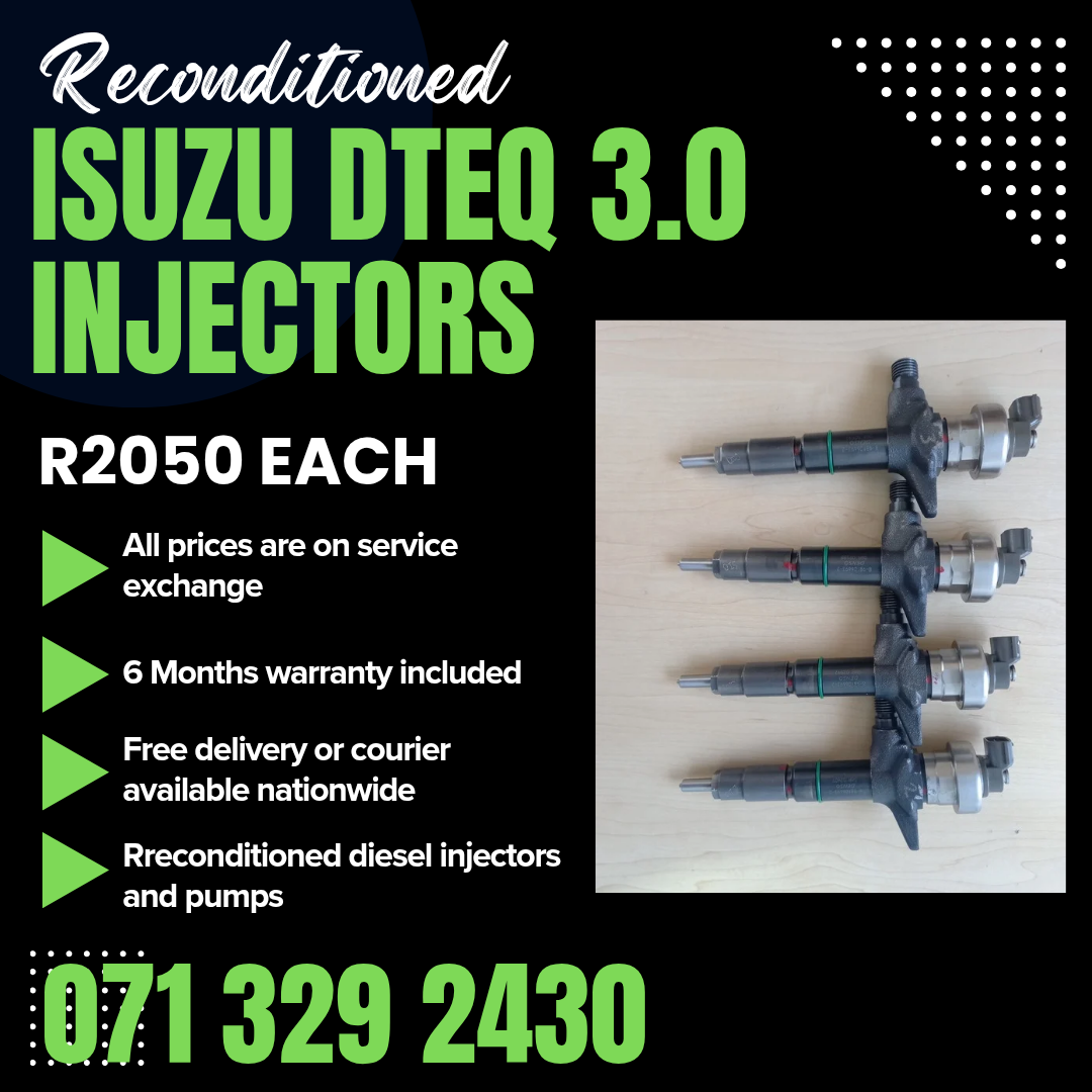 ISUZU DTEQ 3.0 INJECTORS FOR SALE WITH WARRANTY INCLUDED - Private Seller ISUZU DTEQ 3.0 INJECTORS FOR SALE WITH WARRANTY INCLUDED - Private Seller