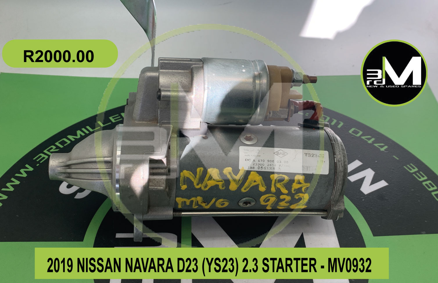 STARTER - NISSAN NAVARA YS23 - Private Seller STARTER - NISSAN NAVARA YS23 - Private Seller