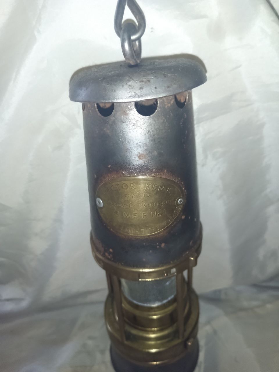 Antique Wolf safety mining lamp no1