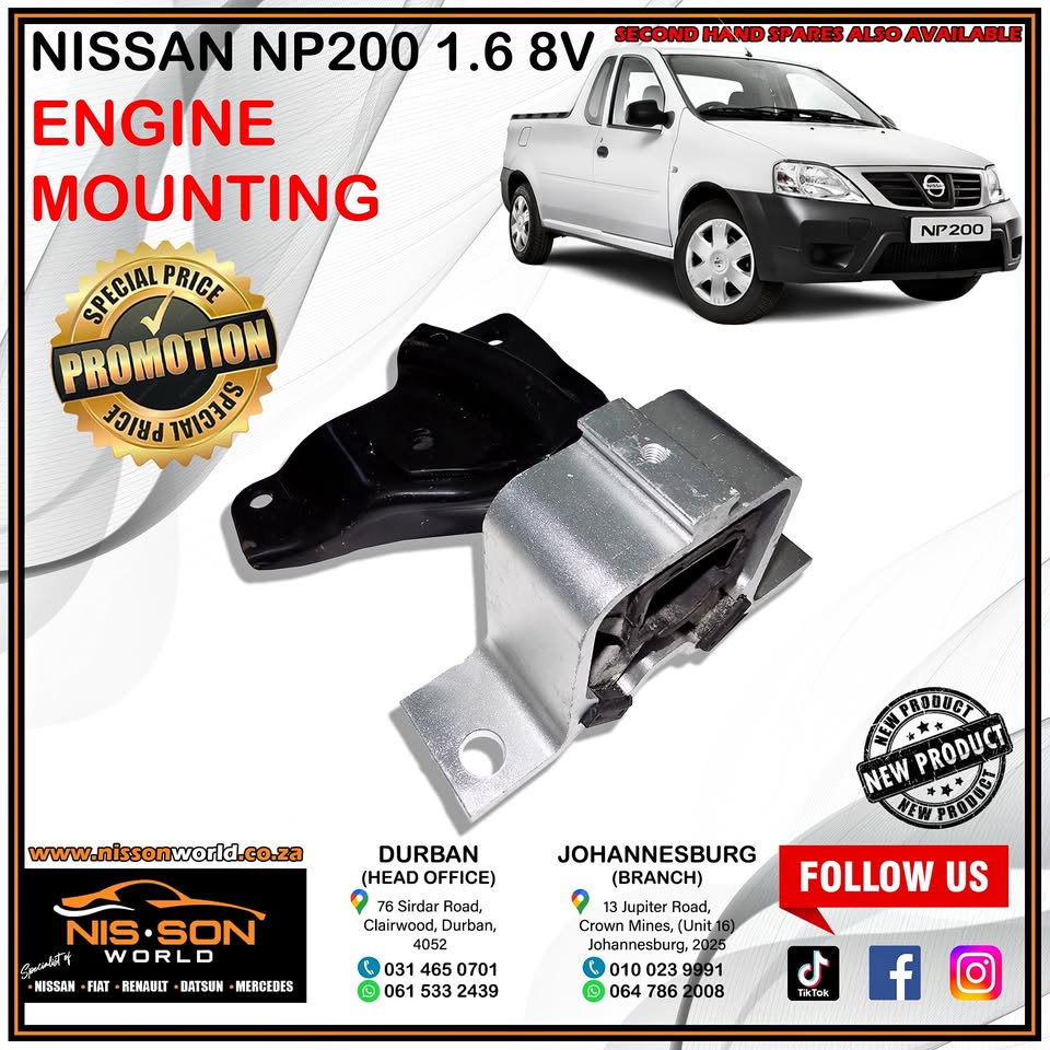 Nissan NP200 1.6 8V Engine Mounting - Private Seller Nissan NP200 1.6 8V Engine Mounting - Private Seller