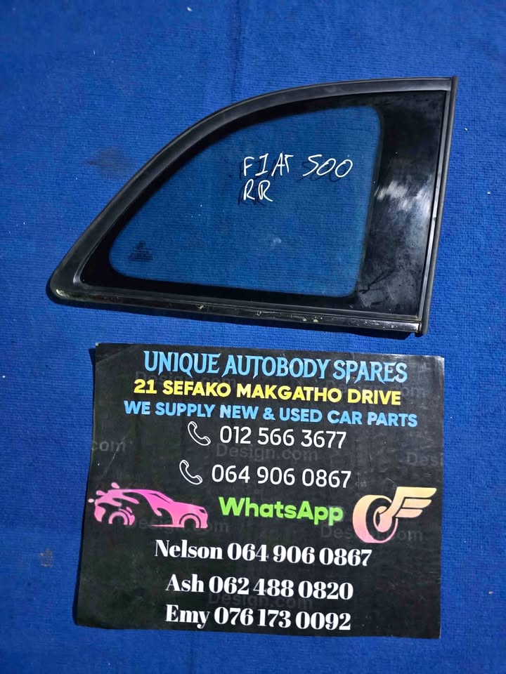 Fiat 500 Right Rear Back Quarter Glass