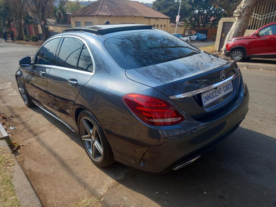 2017 MERCEDES BENZ C200 AMG ENGINE PETROL, AUTOMATIC, GREY COLOR, MILEAGE 80000KMS