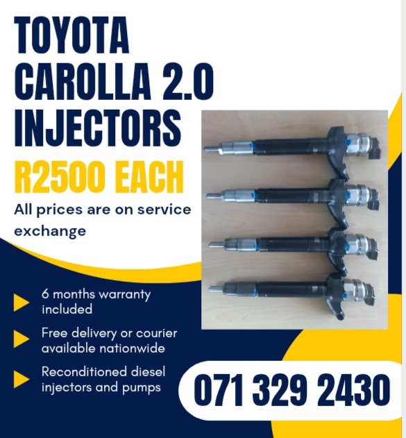 TOYOTA CAROLLA 2.0 INJECTORS FOR SALE WITH WARRANTY - Private Seller TOYOTA CAROLLA 2.0 INJECTORS FOR SALE WITH WARRANTY - Private Seller
