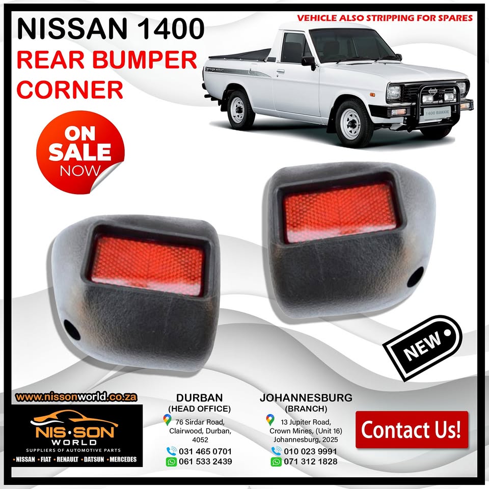 NISSAN 1400 REAR BUMPER CORNERS - Private Seller NISSAN 1400 REAR BUMPER CORNERS - Private Seller