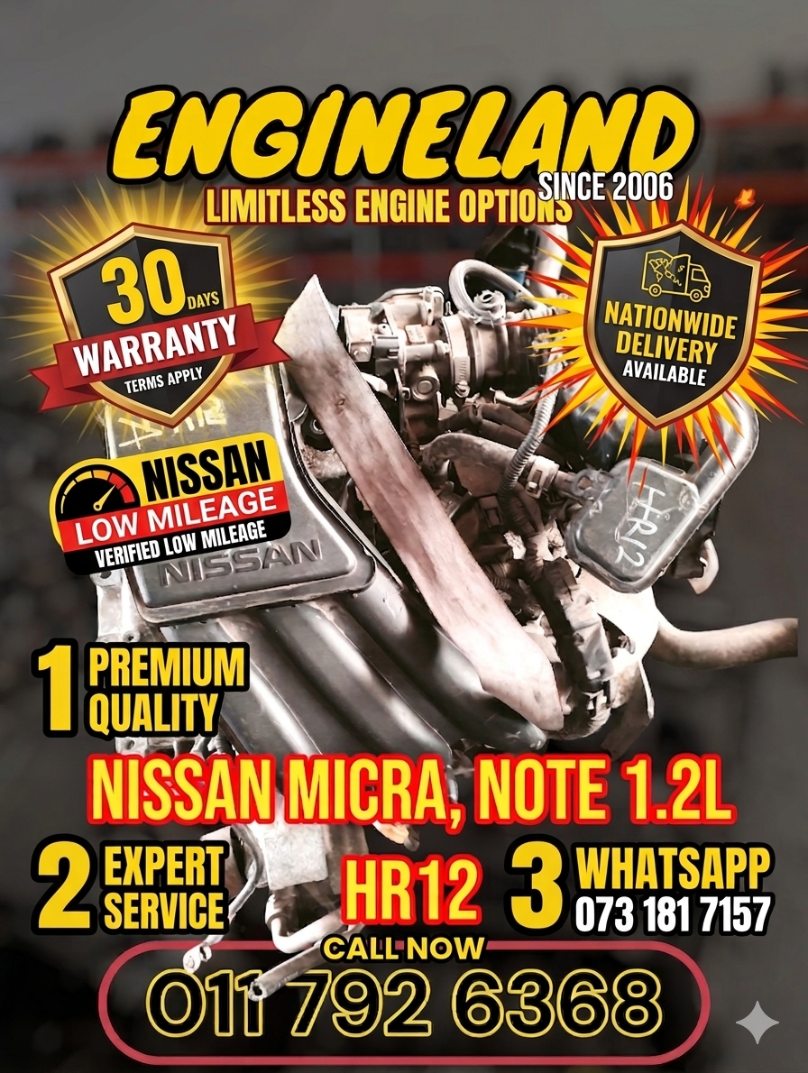 Nissan Micra, Note 1.2L HR12 engine - Private Seller Nissan Micra, Note 1.2L HR12 engine - Private Seller