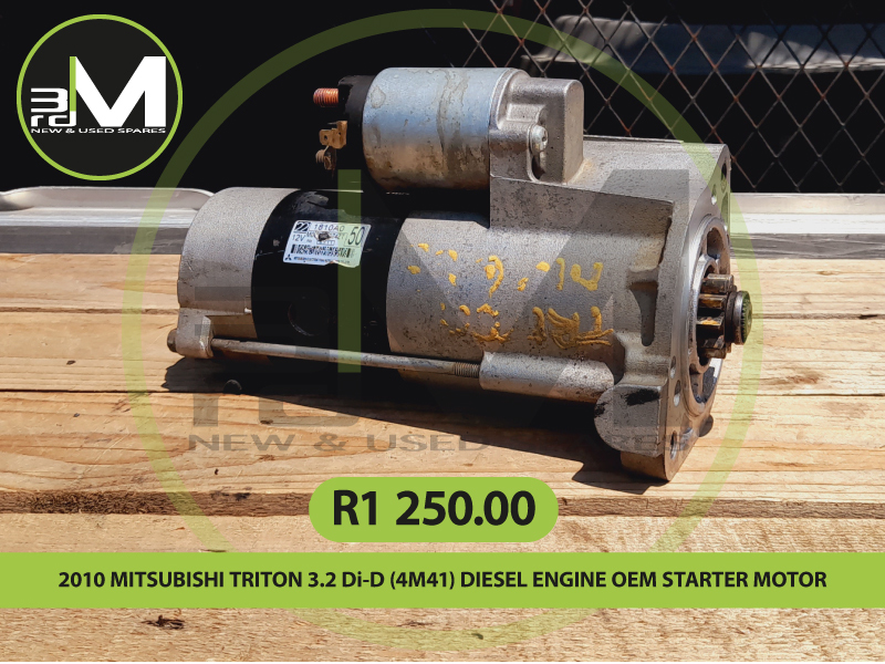 2010 MITSUBISHI TRITON 3.2 Di-D (4M41) DIESEL ENGINE OEM STARTER MOTOR - Private Seller 2010 MITSUBISHI TRITON 3.2 Di-D (4M41) DIESEL ENGINE OEM STARTER MOTOR - Private Seller