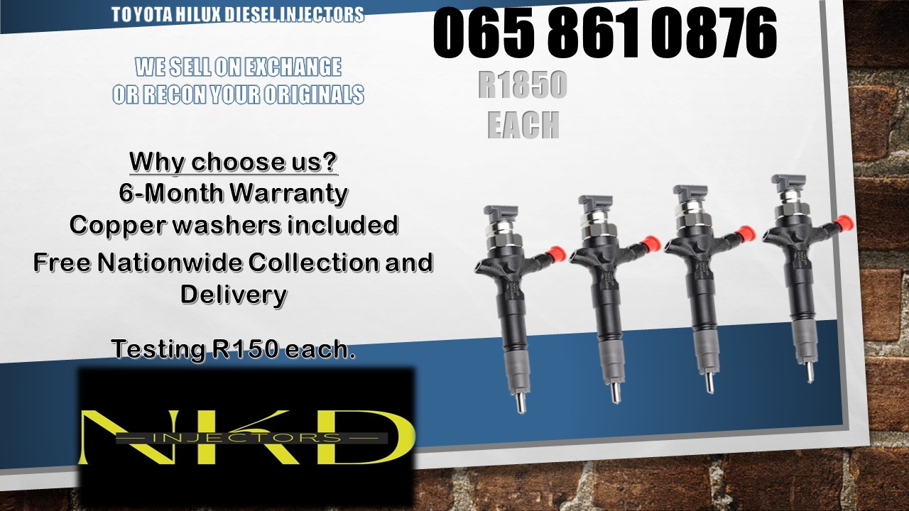 TOYOTA HILUX COMMON RAIL INJECTORS FOR SALE ON SERVICE EXCHANGE - Private Seller TOYOTA HILUX COMMON RAIL INJECTORS FOR SALE ON SERVICE EXCHANGE - Private Seller