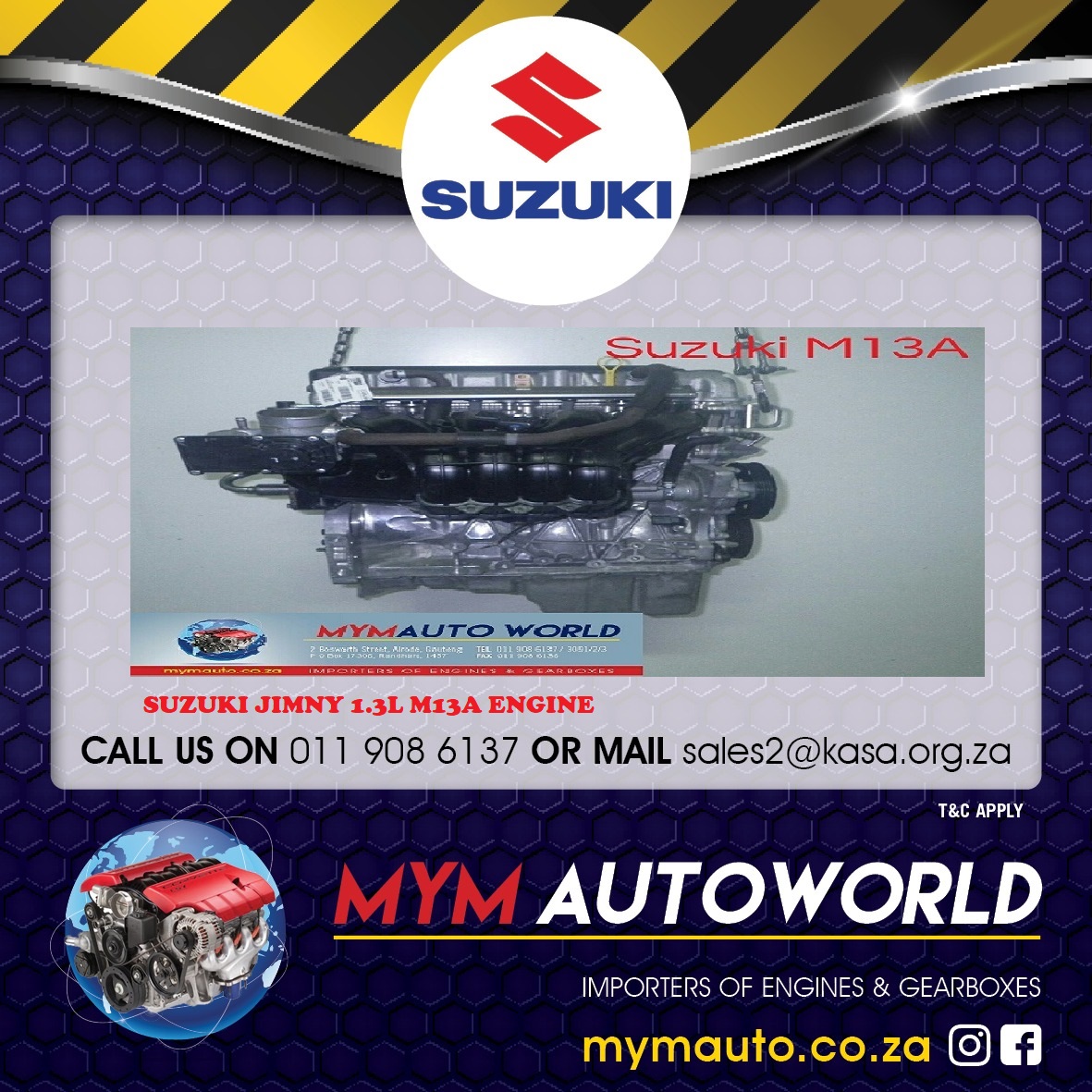 SUZUKI JIMNY 1.3 M13A ENGINE FOR SALE - Private Seller