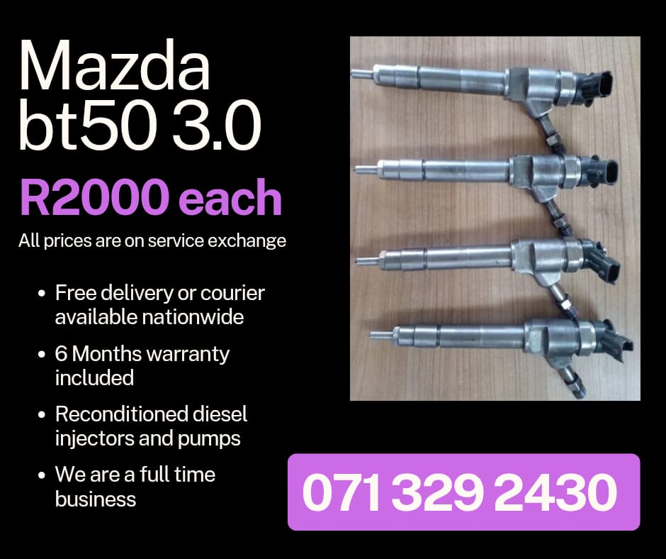 MAZDA BT50 3.0 INJECTORS FOR SALE WITH WARRANTY INCLUDED - Private Seller MAZDA BT50 3.0 INJECTORS FOR SALE WITH WARRANTY INCLUDED - Private Seller