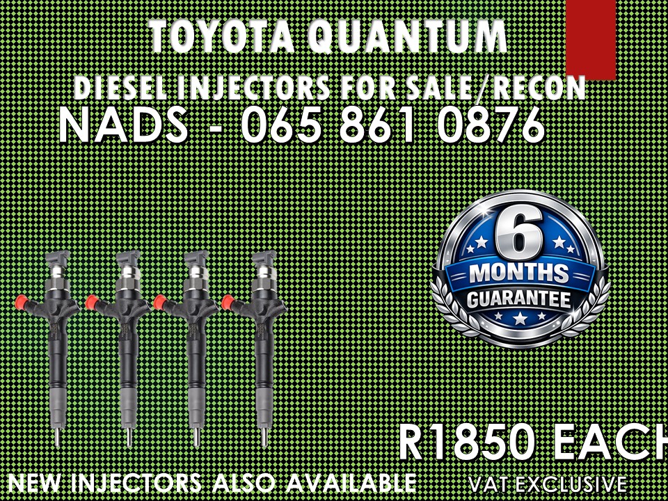 REBUILT DIESEL INJECTORS FOR SALE FOR TOYOTA QUANTUM - Private Seller REBUILT DIESEL INJECTORS FOR SALE FOR TOYOTA QUANTUM - Private Seller