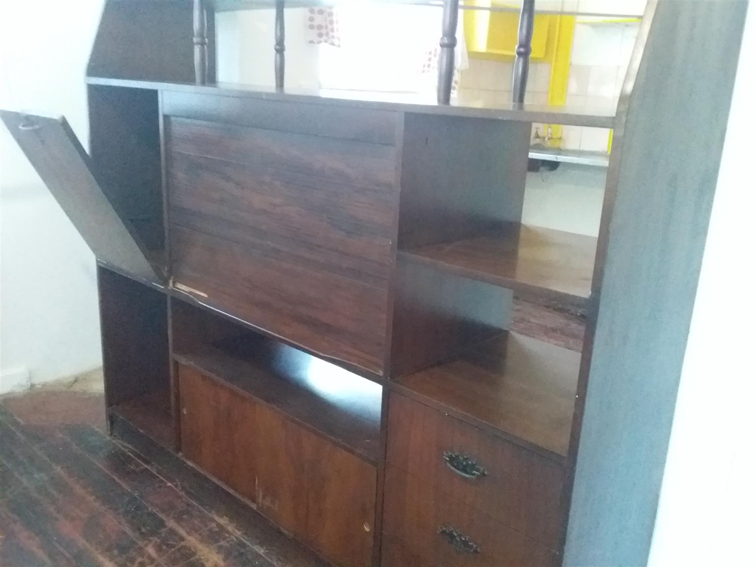 Antique wall unit