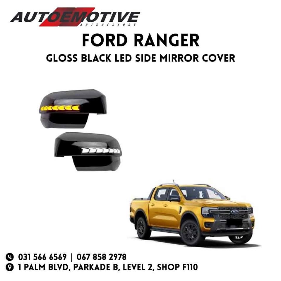 Ford Ranger Gloss Black LED Side Mirror Cover - Private Seller Ford Ranger Gloss Black LED Side Mirror Cover - Private Seller