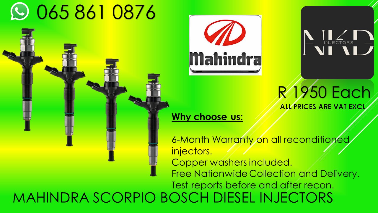 MAHINDRA SCORPIO 2.2 DIESEL INJECTORS FOR SALE OR SERVICE EXCHANGE OR RECON - Private Seller MAHINDRA SCORPIO 2.2 DIESEL INJECTORS FOR SALE OR SERVICE EXCHANGE OR RECON - Private Seller