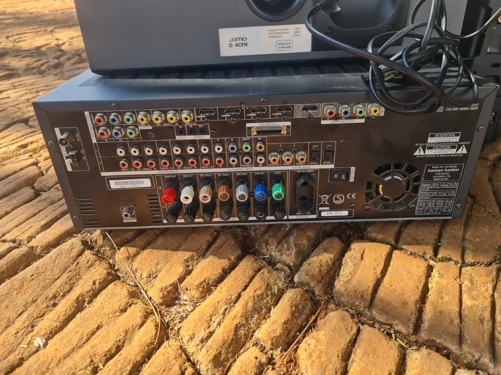 Harmon Kardon Avr 360 Reciever with Jamo, Tannoy and Boston Accoustic speakers.