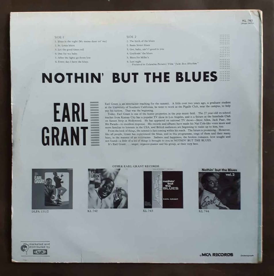 Earl Grant - Nothin' But The Blues LP Record
