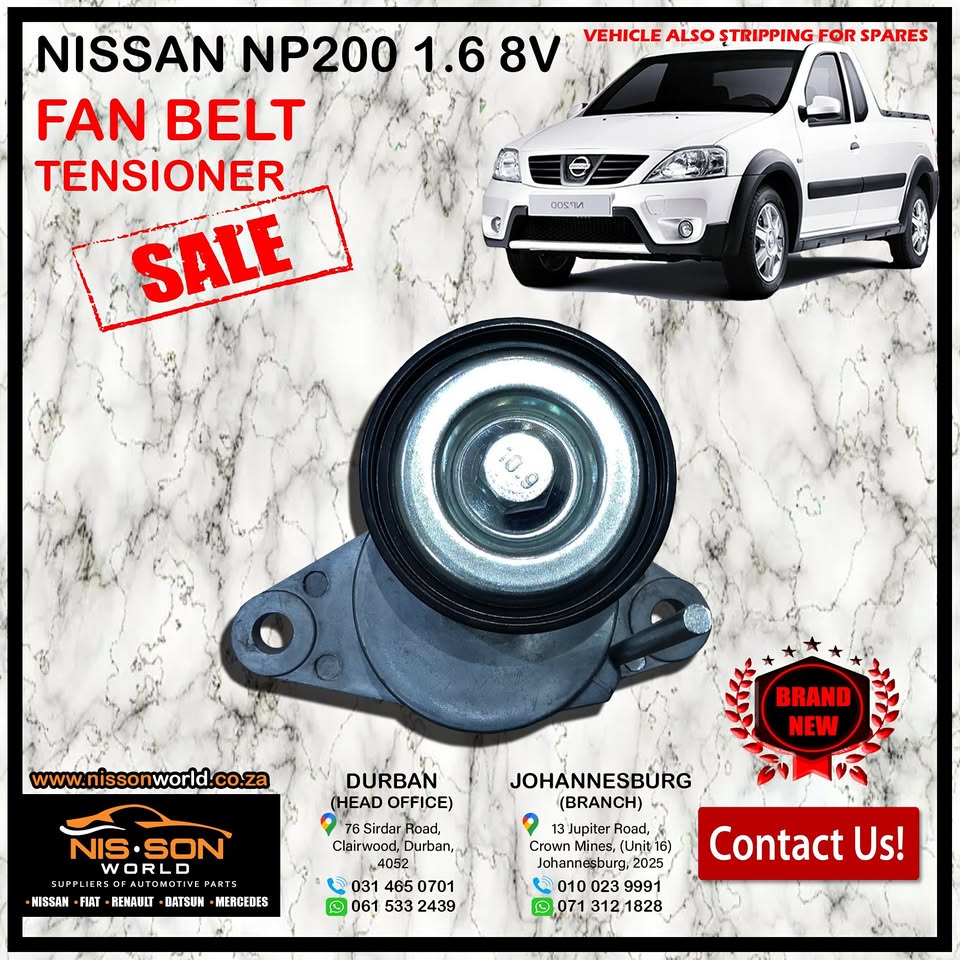 NISSAN NP200 1.6 8V FAN BELT TENSIONER - Private Seller NISSAN NP200 1.6 8V FAN BELT TENSIONER - Private Seller