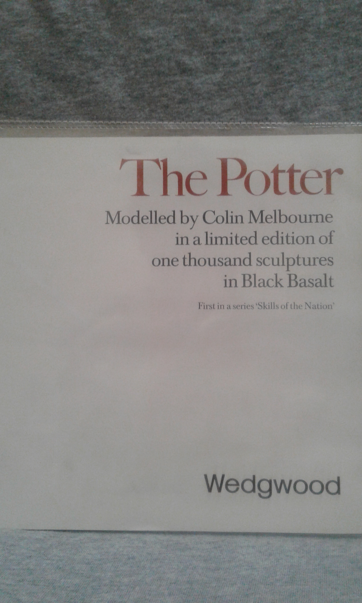 WEDGWOOD Skills of the Nation "The Potter" sculpture