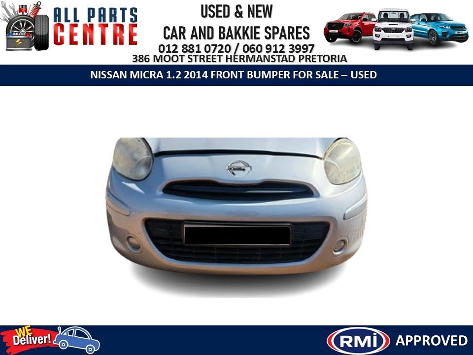 Nissan Micra 2014 front bumper for sale – Used - Private Seller Nissan Micra 2014 front bumper for sale – Used - Private Seller