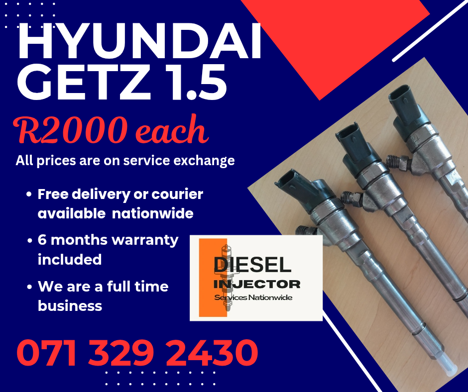 HYUNDAI GETZ 1.5 DIESEL INJECTORS FOR SALE WITH - Private Seller HYUNDAI GETZ 1.5 DIESEL INJECTORS FOR SALE WITH - Private Seller