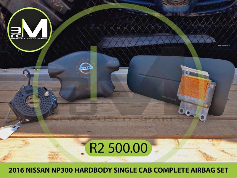 2016 NISSAN NP300 HARDBODY SINGLE CAB COMPLETE AIRBAG SET