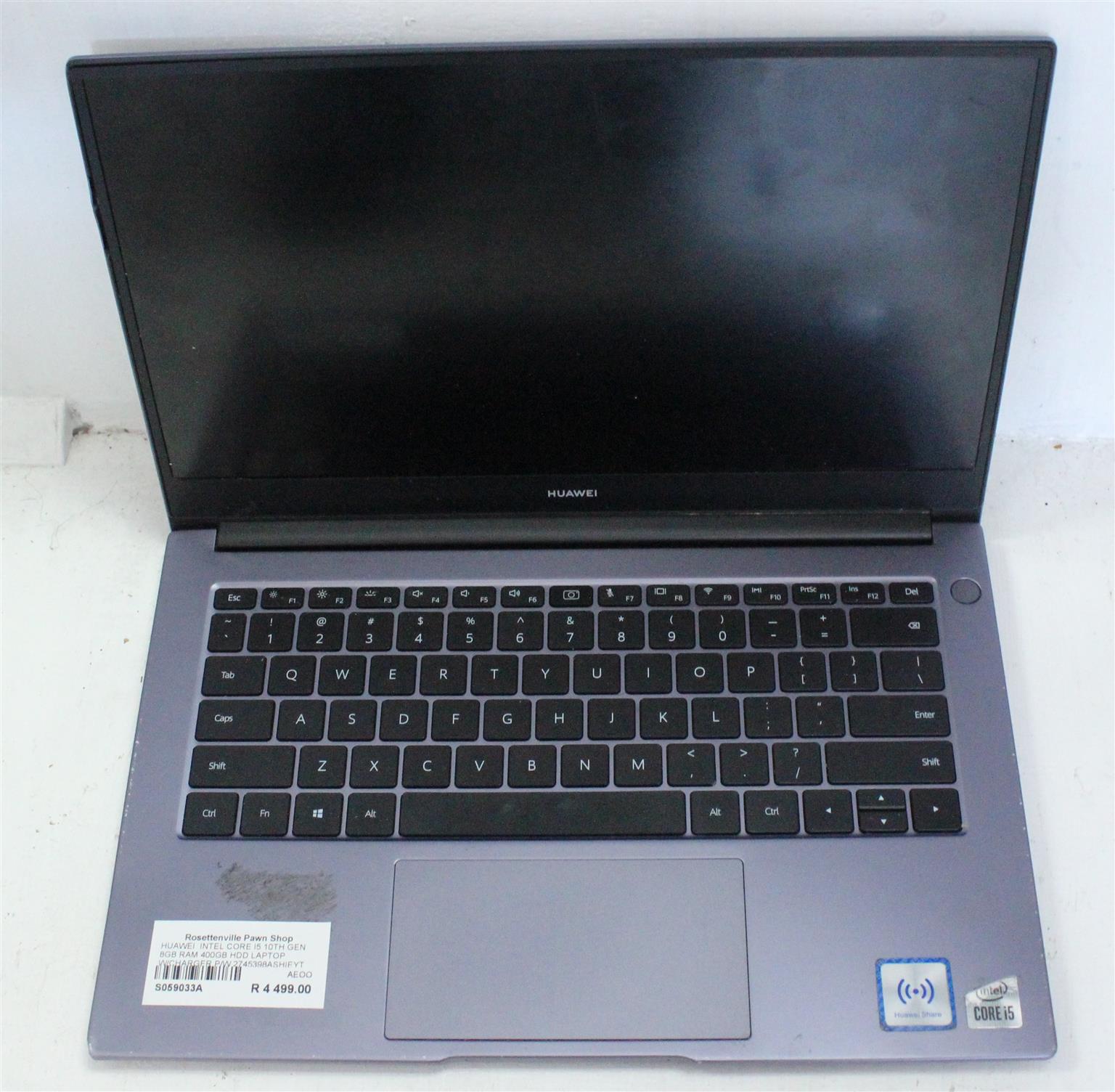HUAWEI INTEL CORE I5 10TH GEN 8GB RAM 400GB HDD LAPTOP W/CHARGER ...
