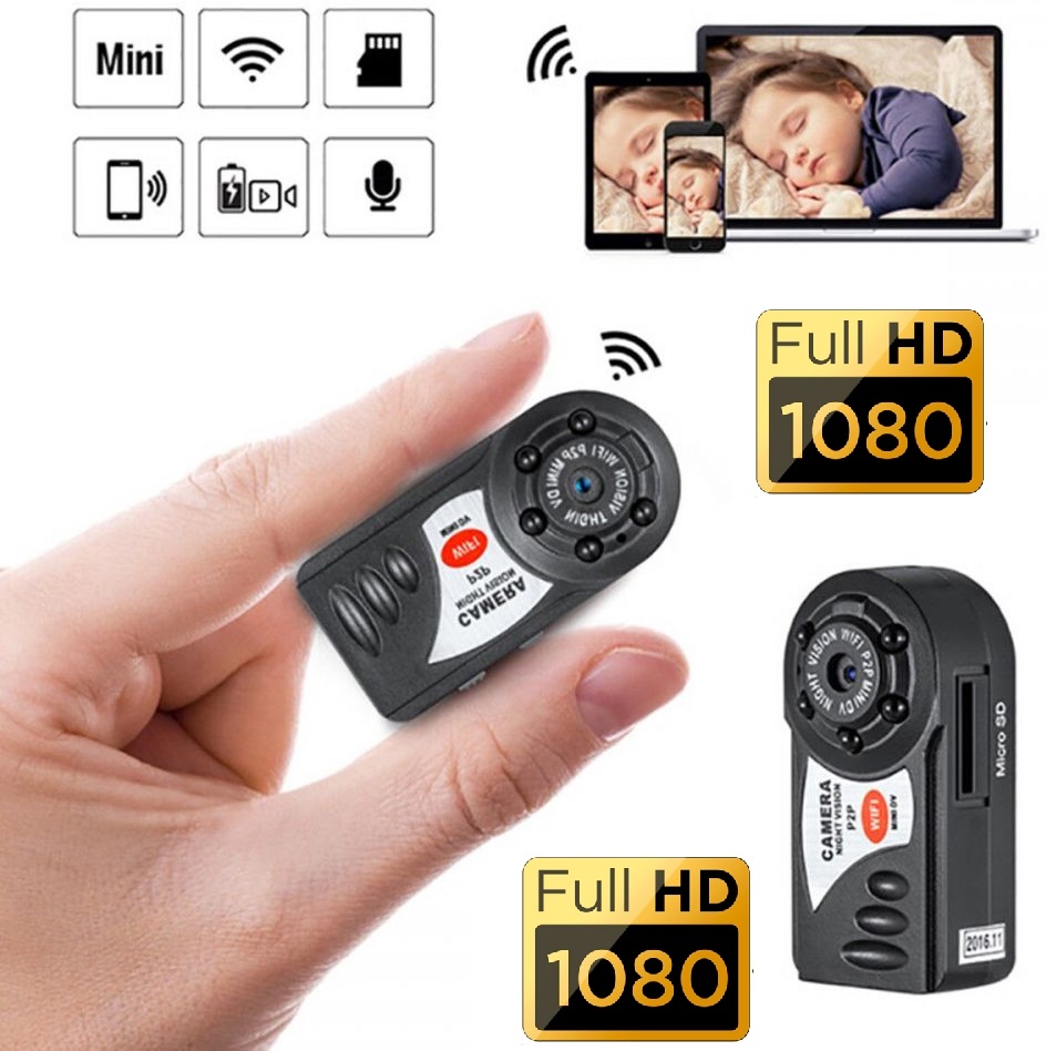 WiFi Mini Hidden Spy Camera, Portable NVR WiFi Q7 P2P Miniature Spy DVR Camera.