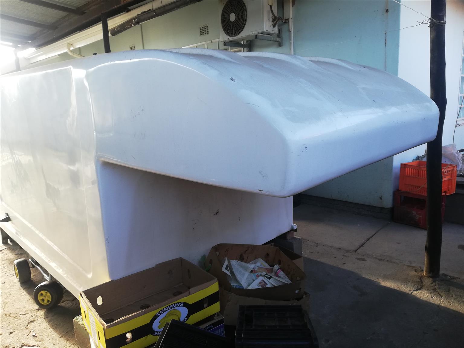 H100 bull nose canopy,full size doors in good condition