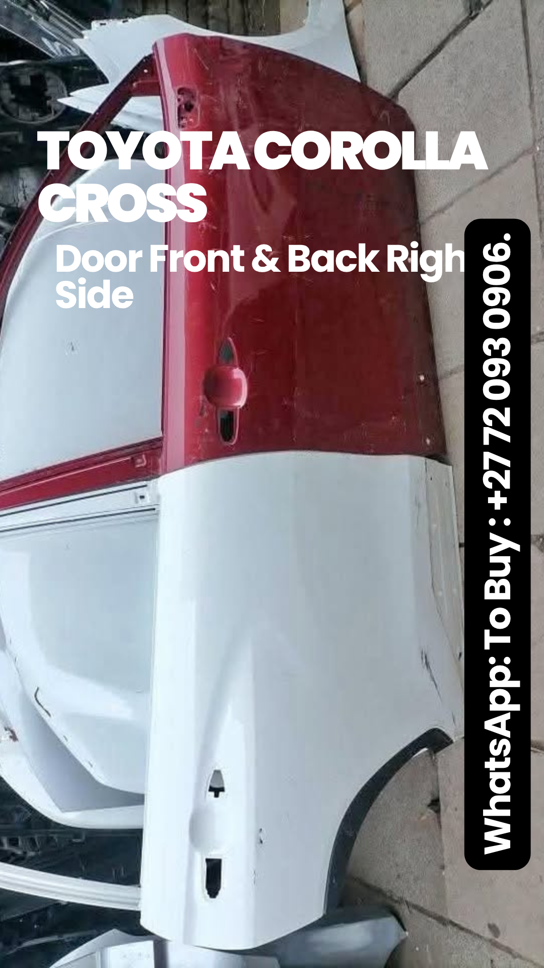Toyota Corolla Cross Door Front & Back Right Side - Private Seller Toyota Corolla Cross Door Front & Back Right Side - Private Seller