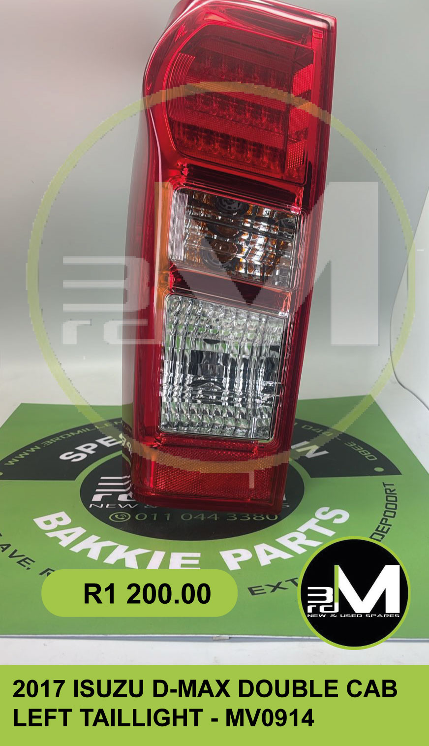 2017 ISUZU D-MAX DOUBLE CAB TAIL LIGHTS - MV0914 PRICED INDIVIDUALLY - Private Seller 2017 ISUZU D-MAX DOUBLE CAB TAIL LIGHTS - MV0914 PRICED INDIVIDUALLY - Private Seller
