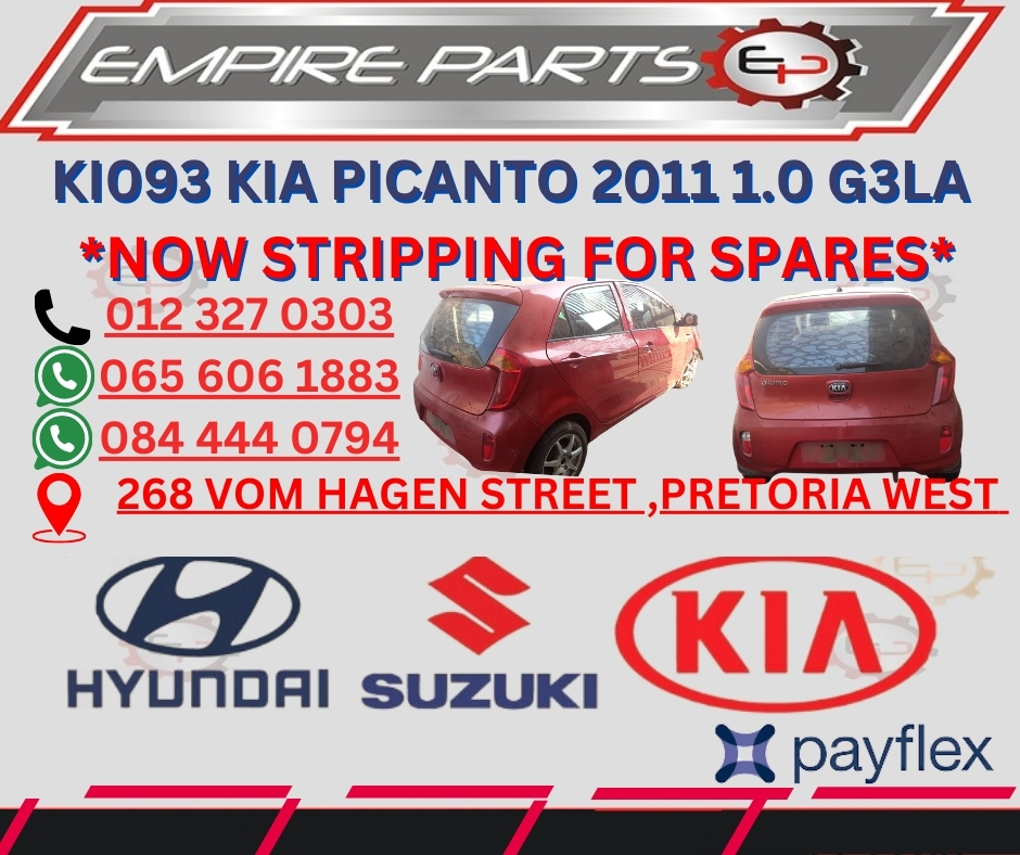 KI093 KIA PICANTO 2011 1.0 G3LA *NOW STRIPPING FOR SPARES* - Private Seller