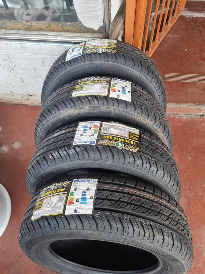 4x185/60/15  Autogrip tyres Brand new fitted and balanced