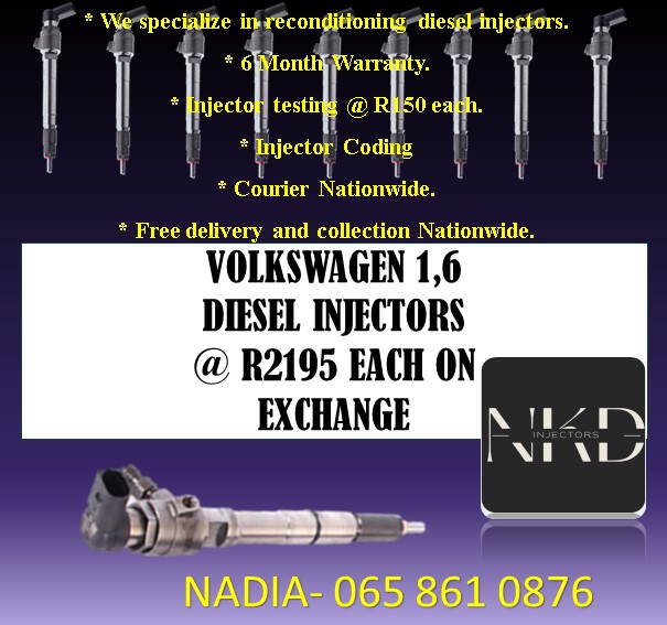 Volkswagen 1.6 diesel injectors for sale - Private Seller Volkswagen 1.6 diesel injectors for sale - Private Seller