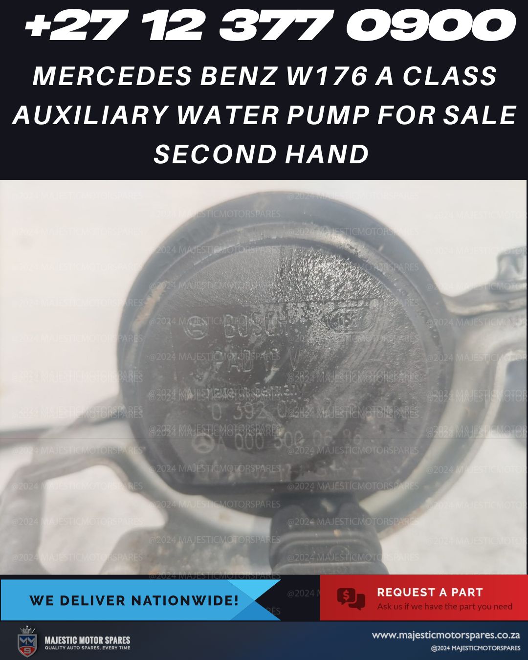 Mercedes A-Class W176 Auxiliary Water Pump – Used Genuine Part for Sale - Private Seller