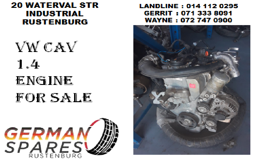 Vw cav 1.4 engine for sale - Private Seller Vw cav 1.4 engine for sale - Private Seller