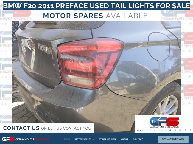 BMW F20 2011 PREFACE USED TAIL LIGHTS FOR SALE - Private Seller BMW F20 2011 PREFACE USED TAIL LIGHTS FOR SALE - Private Seller