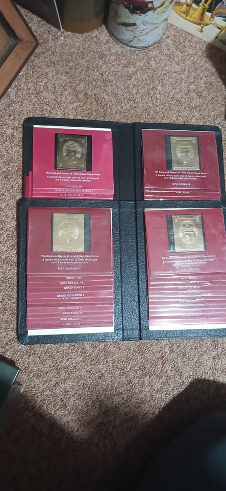 Golden stamps, queens off Britain