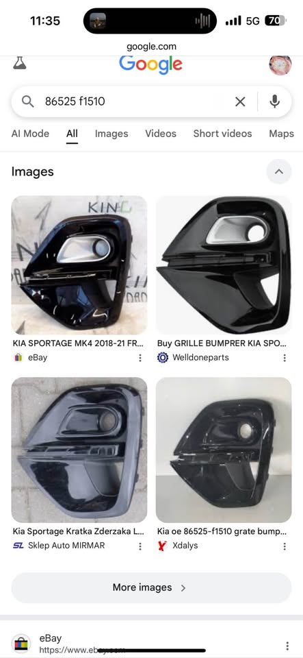 2018-2021 Kia sportage left side fog light cover - Private Seller