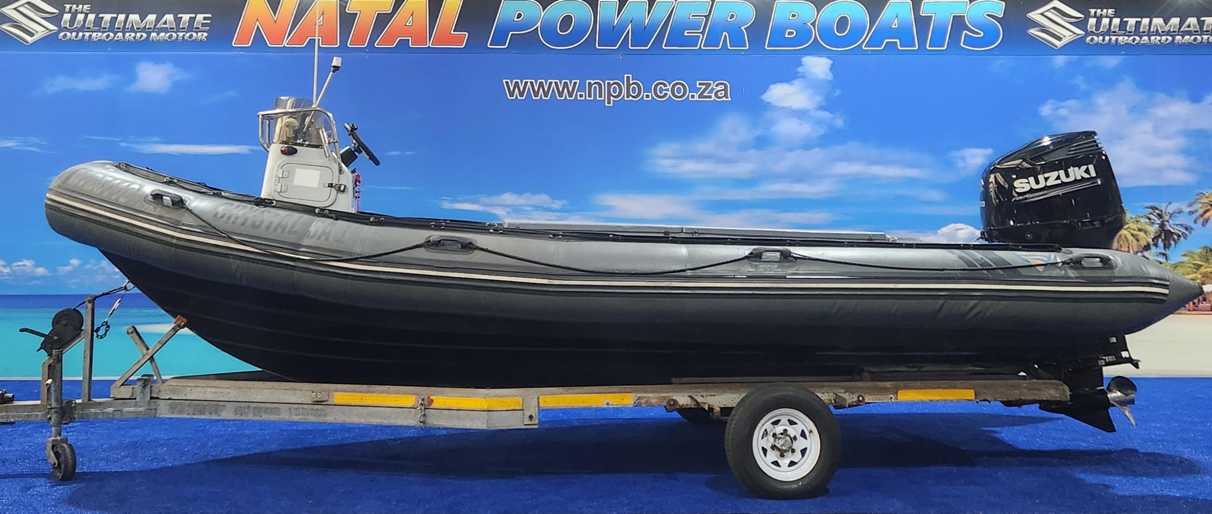 7M DUCK ON TRAILER 2 X 80 HP SUZUKI 4 STROKES
