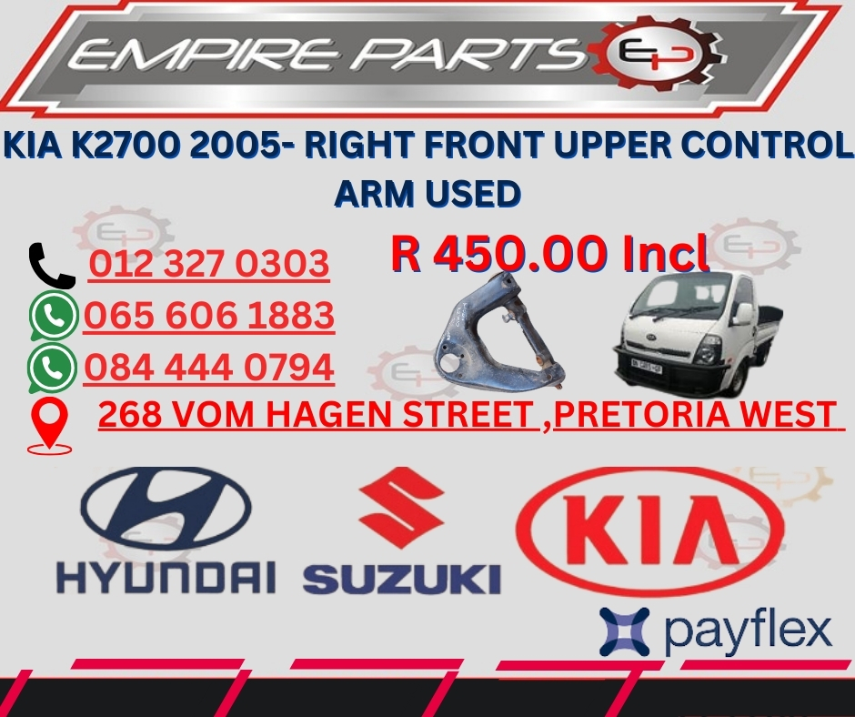 KIA K2700 2005-RIGHT FRONT UPPER CONTROL ARM USED - Private Seller KIA K2700 2005-RIGHT FRONT UPPER CONTROL ARM USED - Private Seller