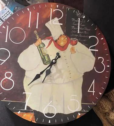 Two collectible chef wall clocks for sale Two collectible chef wall clocks for sale