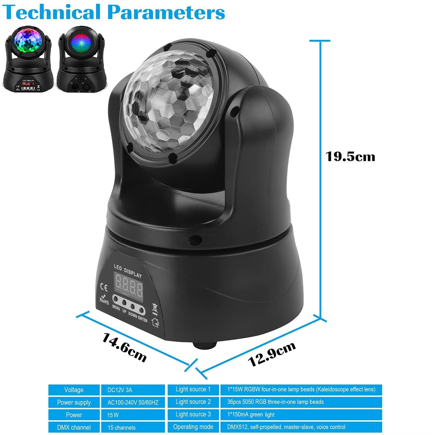 Professional Disco Moving Head Light DMX512 Stage, DJ Party Light. NEW PRODUCTS.
