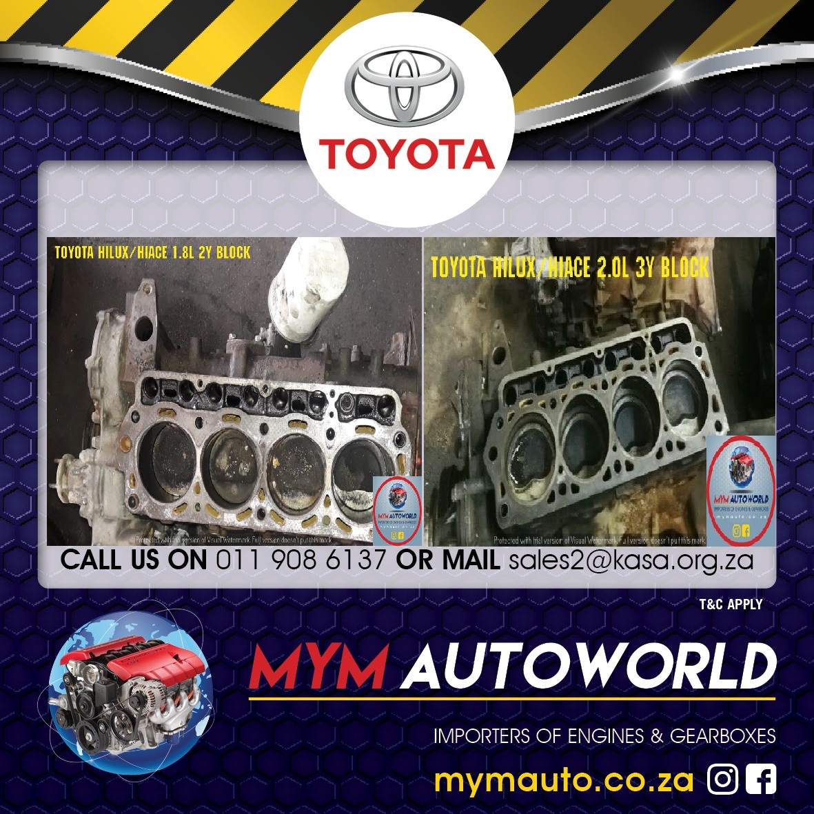 SECOND HAND TOYOTA 2Y/3Y BLOCK FOR SALE - Private Seller