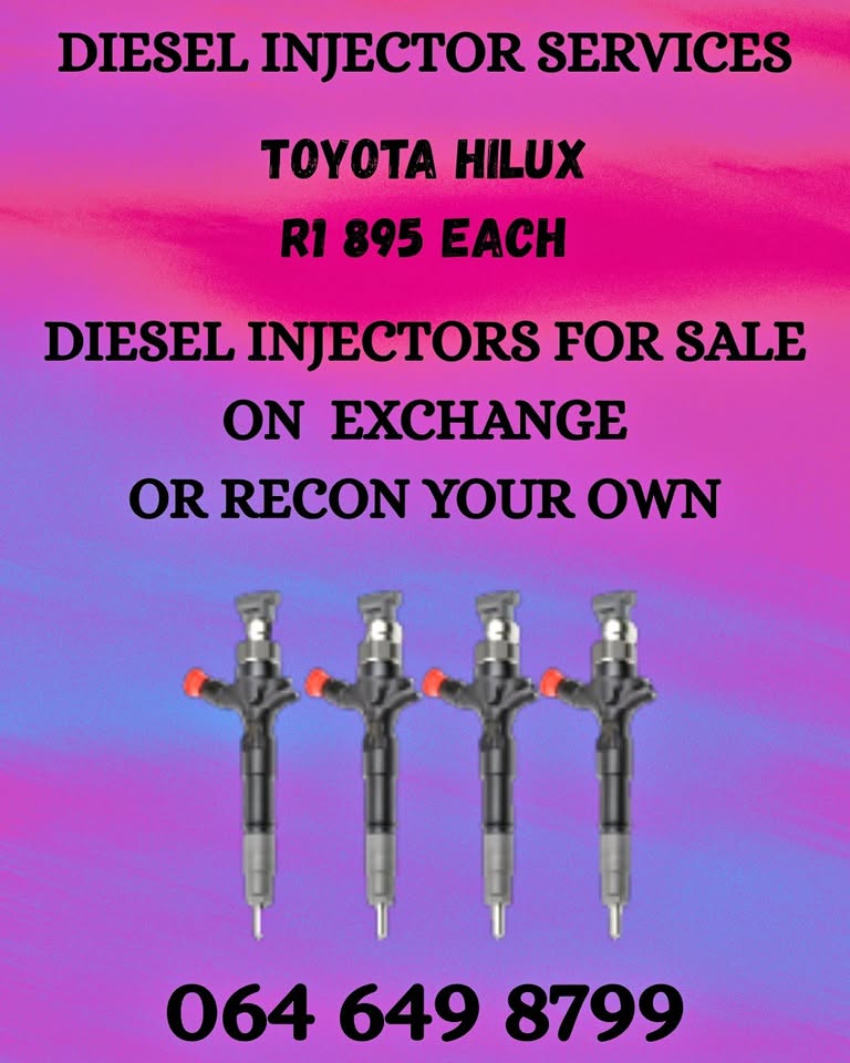 TOYOTA HILUX DIESEL INJECTORS FOR SALE ON EXCHANGE OR RECON YOUR OWN - Private Seller TOYOTA HILUX DIESEL INJECTORS FOR SALE ON EXCHANGE OR RECON YOUR OWN - Private Seller
