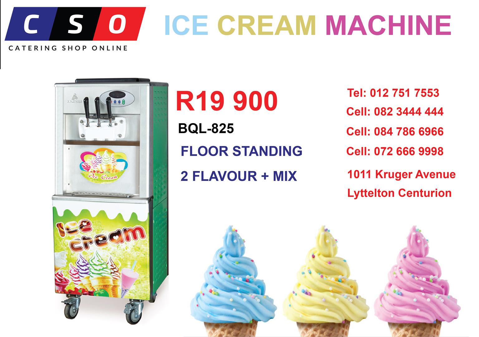 Ice Cream Machine 2 Flavour + Mix Floor Standing