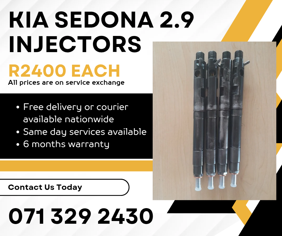 KIA SEDONA 2.9 INJECTORS FOR SALE WITH WARRANTY - Private Seller KIA SEDONA 2.9 INJECTORS FOR SALE WITH WARRANTY - Private Seller