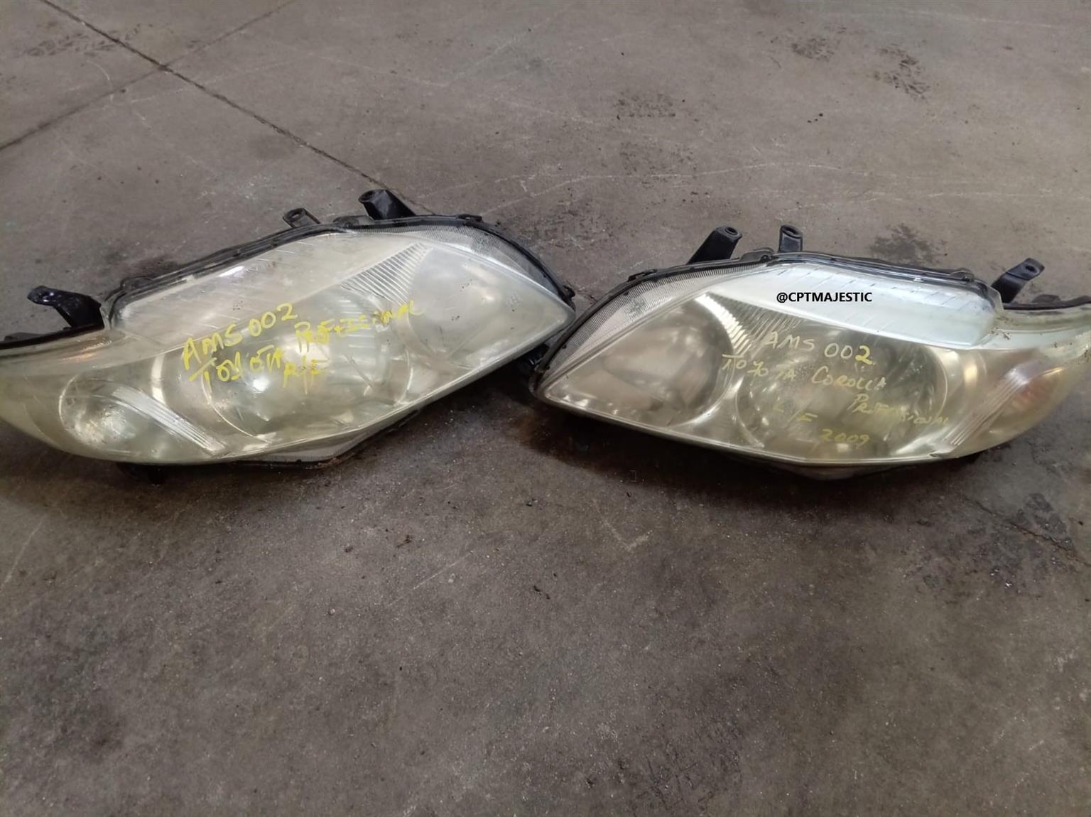 TOYOTA CAROLLA PROFESSIONAL 2009 HEADLIGHTS FOR SALE - Private Seller TOYOTA CAROLLA PROFESSIONAL 2009 HEADLIGHTS FOR SALE - Private Seller