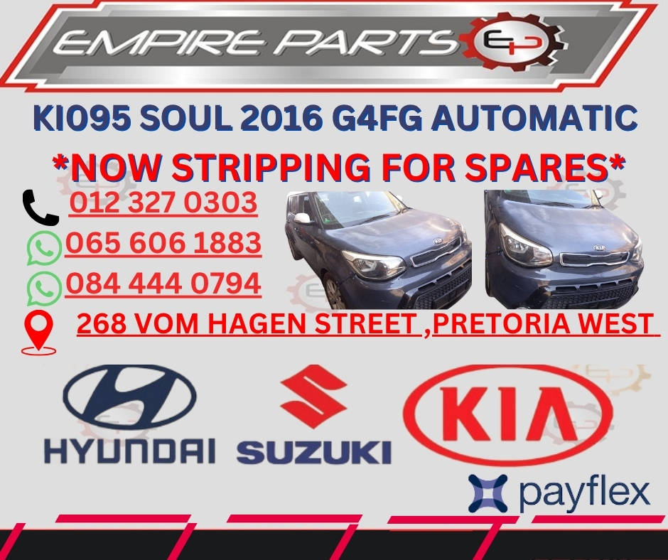 KI095 KIA SOUL 2016 G4FG AUTOMATIC *NOW STRIPPING FOR SPARES* - Private Seller KI095 KIA SOUL 2016 G4FG AUTOMATIC *NOW STRIPPING FOR SPARES* - Private Seller