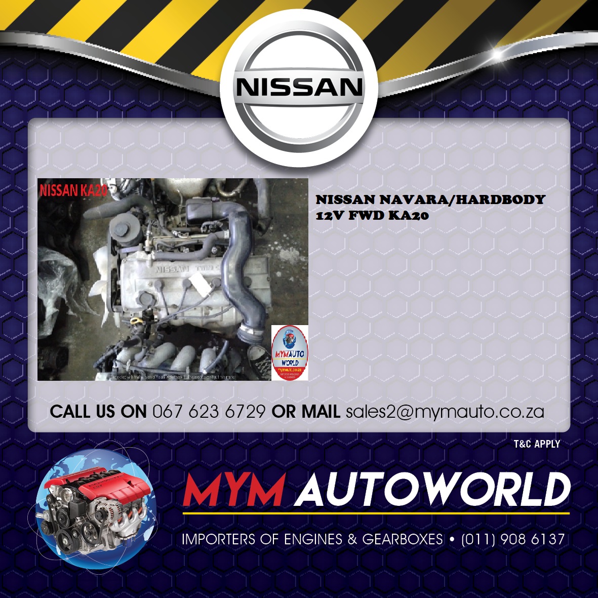 NISSAN 12V FWD KA20 ENGINE - Private Seller NISSAN 12V FWD KA20 ENGINE - Private Seller