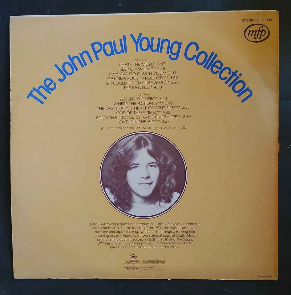 John Paul Young - The John Paul Young Collection LP Record