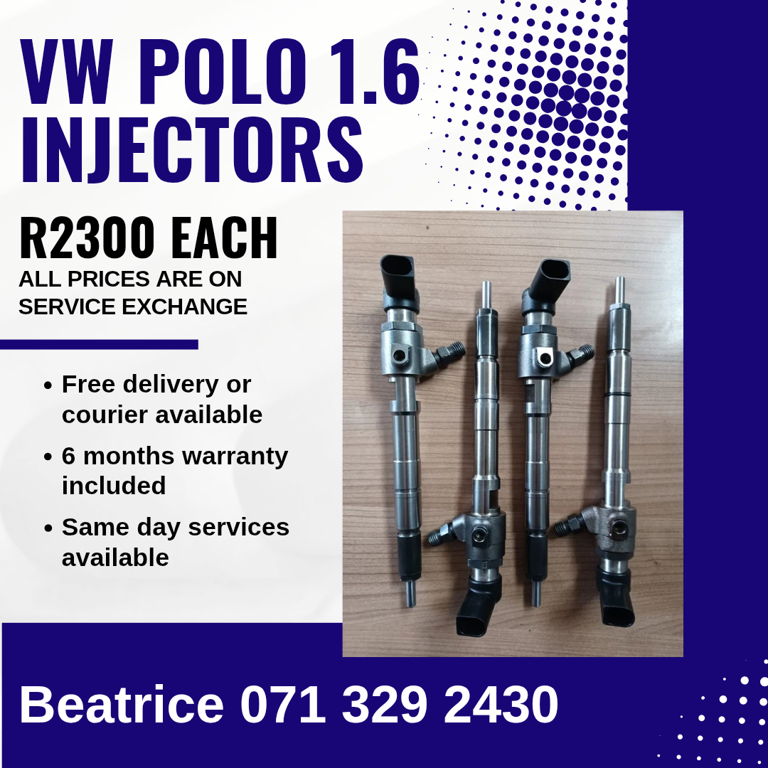 VW POLO 1.6 DIESEL INJECTORS FOR SALE WITH WARRANTY - Private Seller VW POLO 1.6 DIESEL INJECTORS FOR SALE WITH WARRANTY - Private Seller